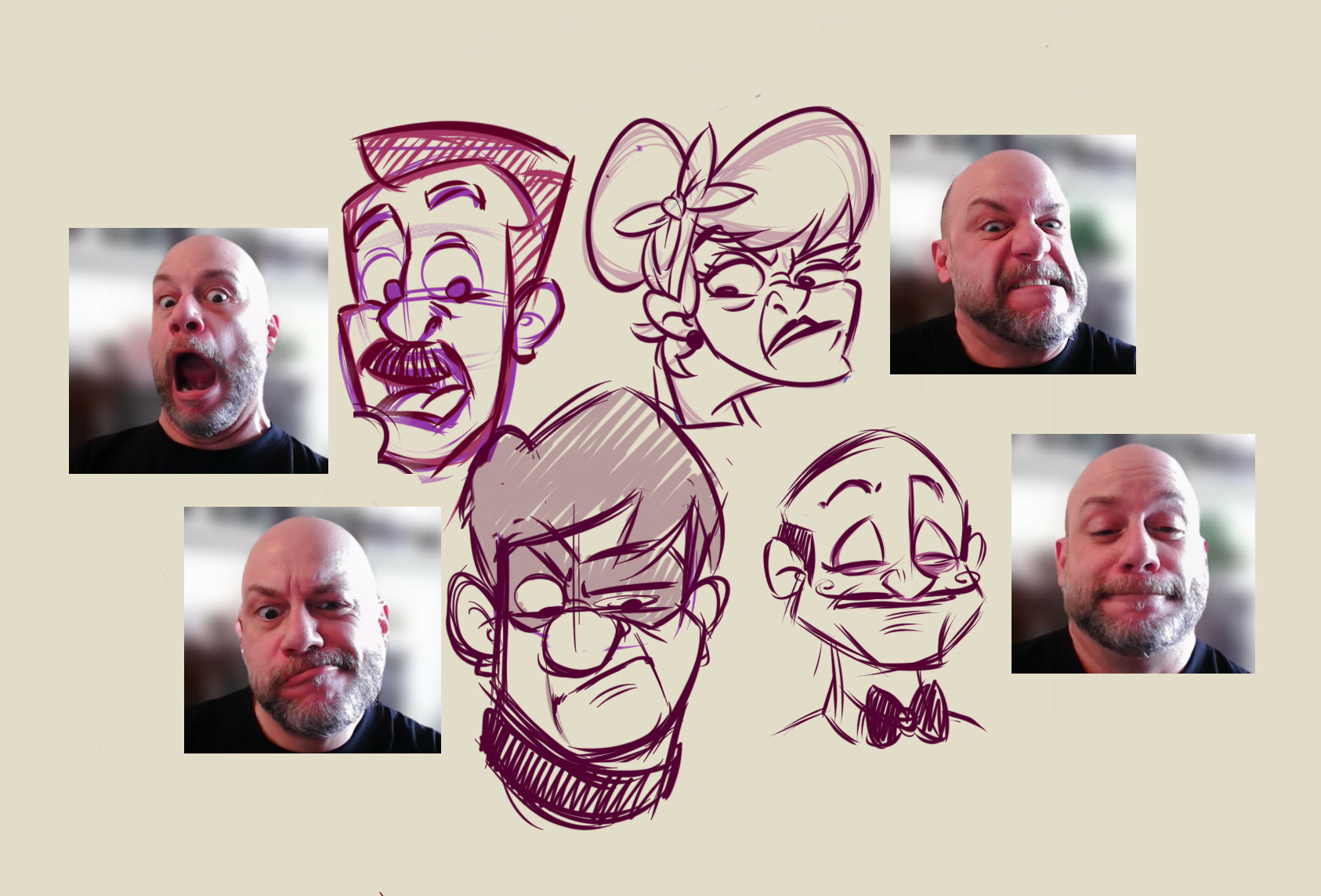 Inside Cartoon Coach's Sketchbook - 004 - Facial Expressions