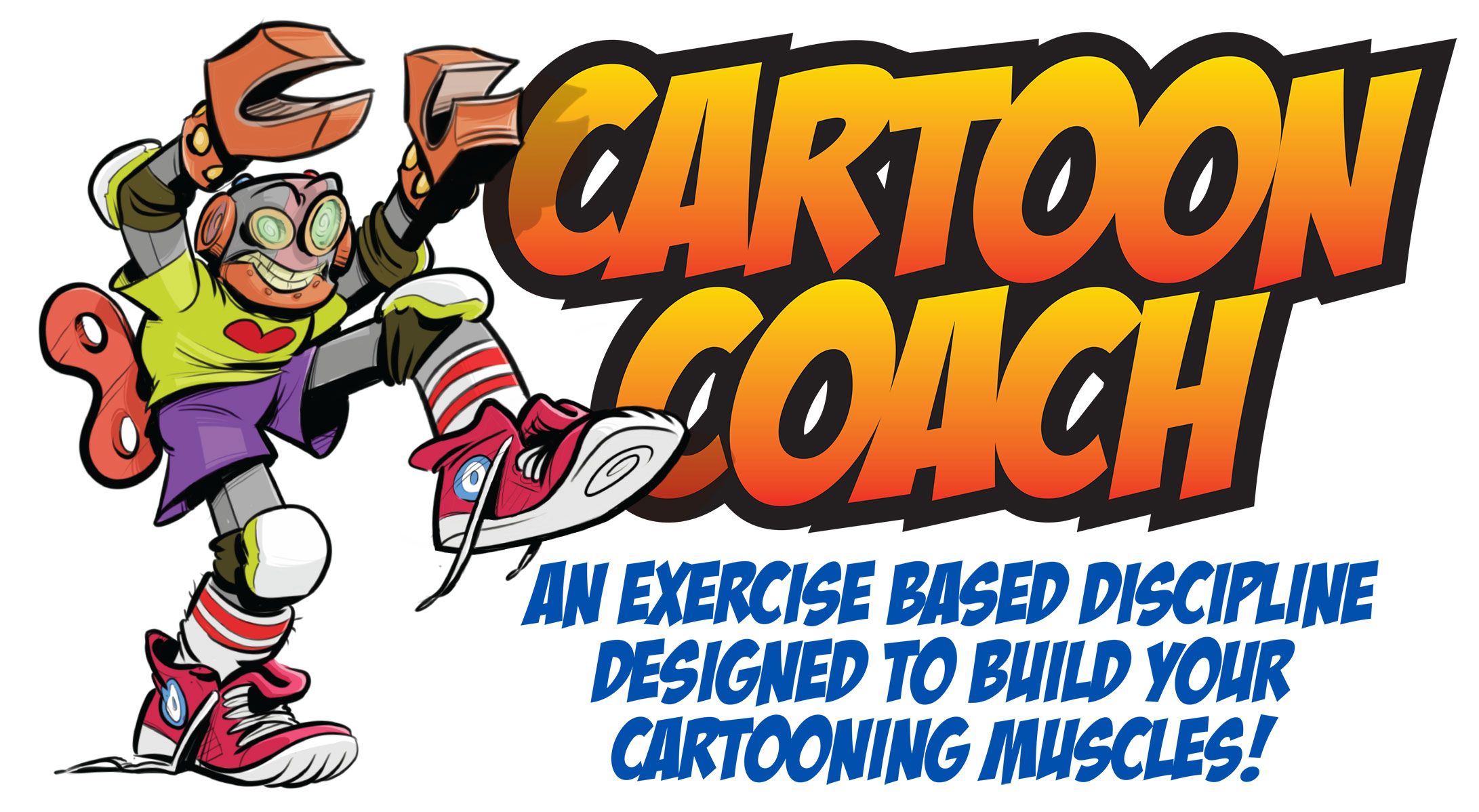 Cartoon Coach Header Funky Dancing Robot