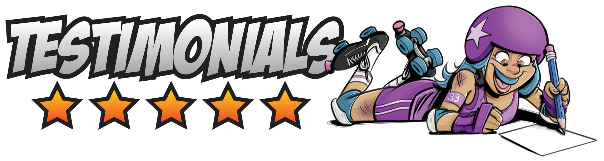 Cartoon Coach Testimonials Derby Girl Drawing