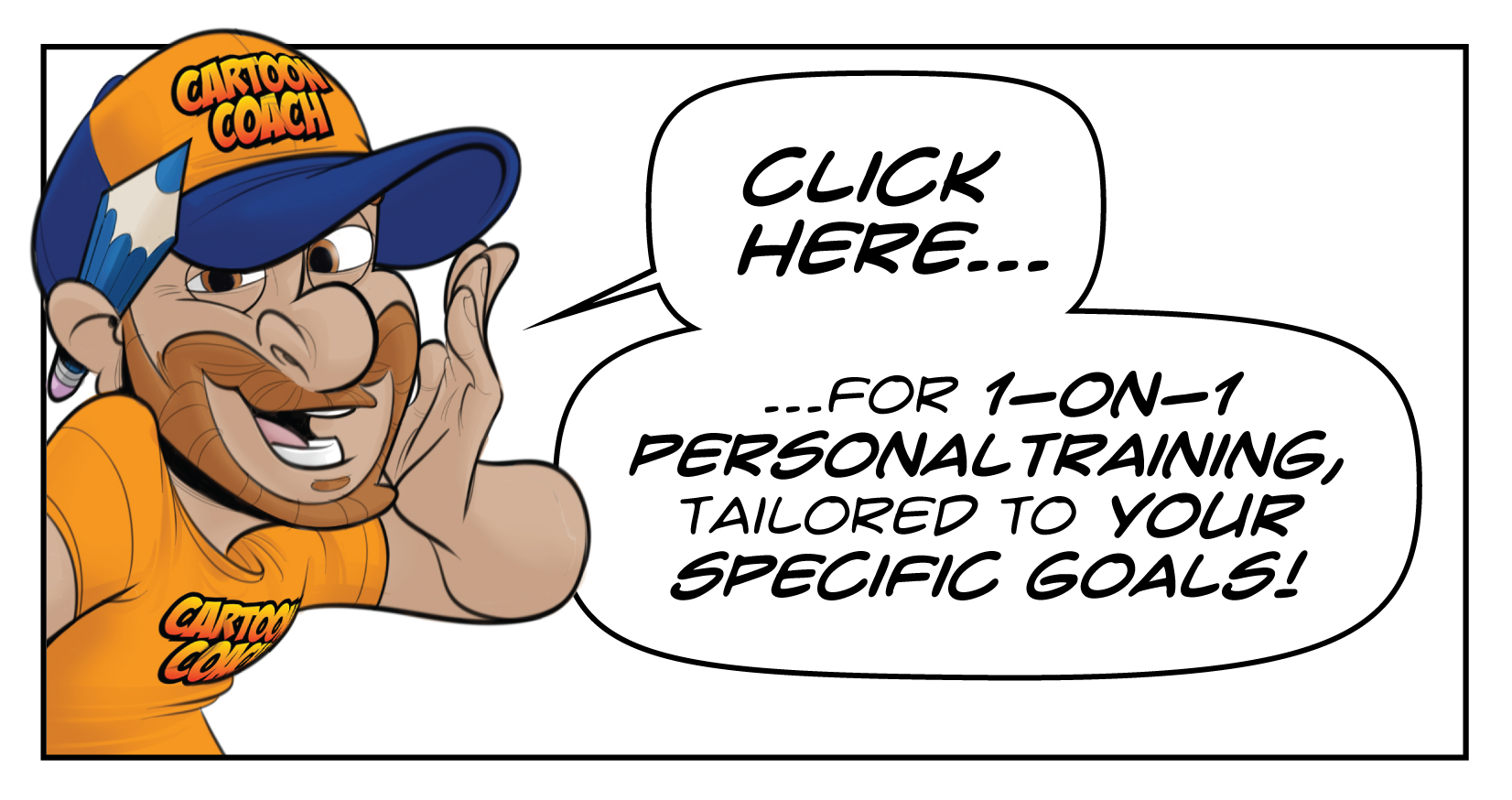 Cartoon Coach link to personal training page