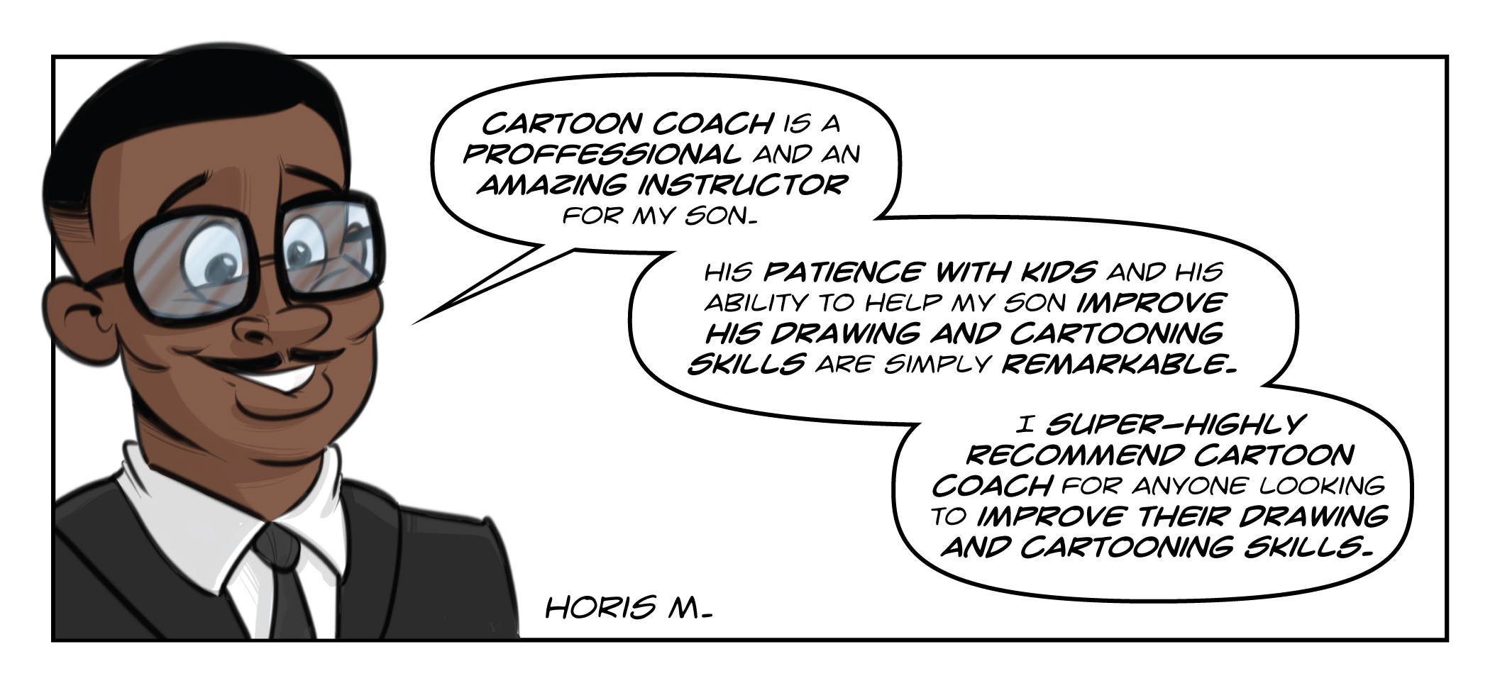 Cartoon Coach Testimonial